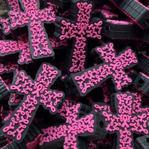 Cross with Pink Ribbons