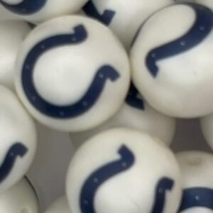 Indianapolis Colts 20mm acrylic printed bead