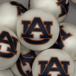 Auburn University 20mm acrylic printed bead