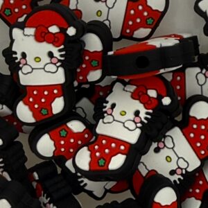 Christmass Kawaii Kitten in a Christmas stocking