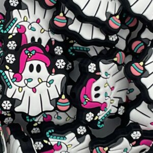 Christmas ghost with lights and ornaments