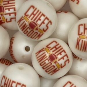 Kansas City Chiefs Kingdom 20mm acrylic bead