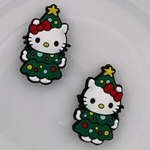 Christmas Kawaii cat with tree