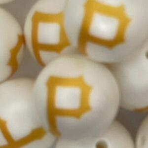 Pittsburg Pirates 20mm acrylic printed bead