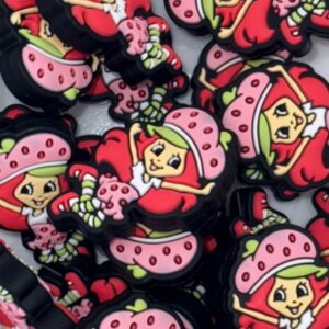 Strawberry girl arms in air