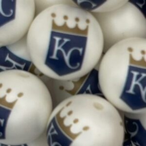Kansas City Royals 20mm acrylic printed bead