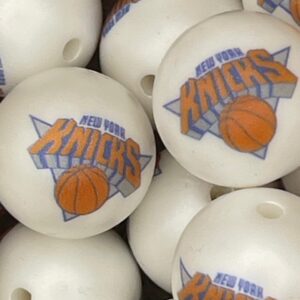New York Knicks 20mm acrylic printed bead