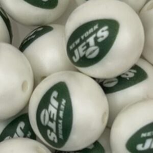 New York Jets 20mm acrylic printed bead
