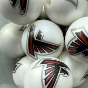 Atlanta Falcons 20mm acrylic printed bead