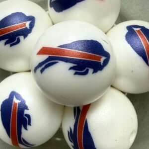 Buffalo Bills 20mm acrylic printed bead