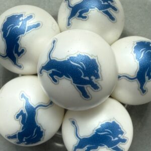 Detroit Lions 20mm acrylic printed bead