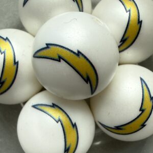 Los Angeles Chargers 20mm acrylic printed bead