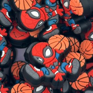 Spider hero with basketball