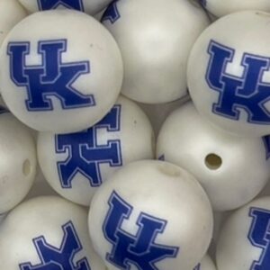 University of Kentucky Wildcats 20mm acrylic printed bead