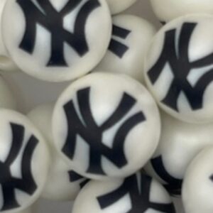 New York Yankees 20mm acrylic printed bead