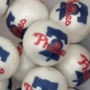 Philadelphia Phillies 20mm acrylic printed bead