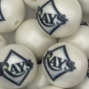 Tampa Bay Rays 20mm acrylic printed bead
