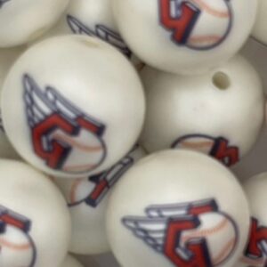 Cleveland Guardians 20mm acrylic printed bead
