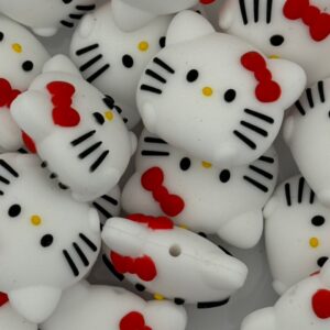 Kitty face with red bow