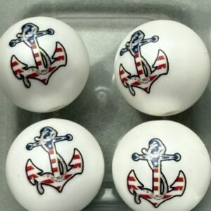 Anchor 20mm acrylic printed bead