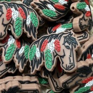 Christmas Horse with feathers
