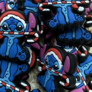 Blue guy with candy cane